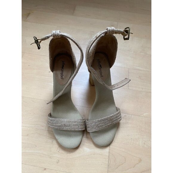 JEFFREY Campbell Bnwot "Rowboat" Sandal Heel Ankle Strap New - Picture 2 of 5